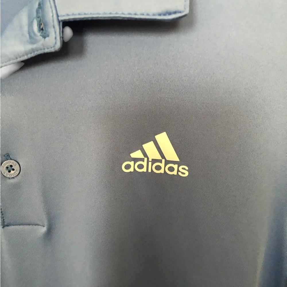 ADIDAS Golf Mens Performance Short Sleeve Polo Shirt  Blue‎ Sz Small